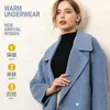 Kadın termal iç çamaşırı termal iç çamaşırı üstleri moda bayanlar artı kadife kalın sonbahar kıyafetleri yüksek boyunlu üstler kış dip gömlek 231122