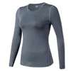 T-shirt à manches longues pour femme - Coupe ajustée - Sport - Fitness - Yoga - Absorption de l'humidité - Évacuation de la transpiration - Chemise à manches longues