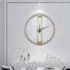 Wanduhren Große 3D-Stille Uhr Minimalistische Metallkunst Nordischer Mechanismus Home Design Duvar Saati