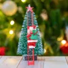 Рождественские украшения Санта-Клаус поднимается по лестнице с музыкой Рождественское восхождение Кукла Санта-Клауса для украшения рождественской вечеринки в помещении и на открытом воздухе 231121