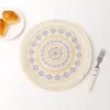 Placemats Bohemian Mandala Katoenen Touw Geweven Placemats Macrame Kwasten Isolatie Pads Koffiekopje Boerderij Decor Props