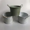 10 stuks lot D12XH6 Vintage Nostalgie Tin Planter Gegalvaniseerde Emmers Bruiloft Vetplanten Pot Romancique de Paris Sinds 1898 T200529222i