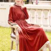Sukienki swobodne Wysokiej klasy dla kobiet 2023 Range Silk Velvet Sukienka Temperament Temperament Talia