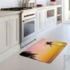 Tapijten Sunset Coast HD Printing Custom Carpet Home Decor Mat Keuken voor wasruimte Antislipvloer Yoga Deur