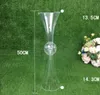 Vase en acrylique Transparent pour cérémonie de mariage, 6 pièces, 50CM, colonnes sur socle, pour scène de fond de mariage