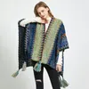 Scarves Christmas Scarf Gift Wool-like Pashmina Stripe Weave Cardigan Sweater Knit Ball Multi-Color Lovers Shawl Long Cashmere Poncho