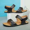 Leder Sommer Herren Schuhe Outdoor Echte Bequeme Sandalen Männer Leichte Männliche Strand Atmungsaktive Mann Sandaly Coole Wohnungen 290