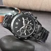 Men luxury designer Automatic quartz calendar tachymeter watch Mens auto 6 hands rubber band Watches S2