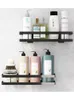 Bathroom Shelves No Drill Bathroom Shelves White Corner Shelf Shower Storage Rack Holder Black Toilet Organizer Bathroom Accessories 230422