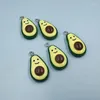 Dijes 10 Uds. Colgantes de resina de aguacate y fruta para pendientes DIY, llavero, pulsera, accesorios para hacer joyas, C817-1 de regalo