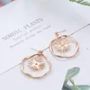 Dangle boucles d'oreilles lustre mode soleil fleur géométrique cercle irrégulier pour les femmes 2023 goutte boucle d'oreille moderne femme bijouxDangle Kirs22