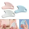 Personalizado em forma de coração cerâmica gua sha ferramentas faciais beleza ferramenta de escultura facial anti celulite corpo guasha placa raspador artesanal cerâmica massageador