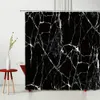 Shower Curtains Marble Curtain Set Creativity Texture Fabric Home Decor Bath bathroom Products Polyester Hanging Cloth Hooks 230422