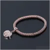 Pulseras con dijes 20 Comercio exterior transfronterizo europeo y americano Cadena de maíz Pulsera del ejército Creativo Animal Amor Colgante Gota Entregar DH2RJ