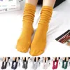 Damen-Socken, Winter, solide, lange, wärmende Baumwollstrümpfe für Damen und Mädchen, über dem Knie, JK, dünnes Bein, kniehoch