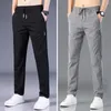 Men's Pants Fashion Men Breathable Casual Straight Winter Plush Lining Dstring Work Long Anti-freeze