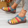 Sandales dames chaussures en vente 2023 mode romaine femmes été femmes Baotou marche rétro antidérapant coin plage