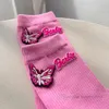 INS Kinderen dopamine kleur barbie sokken meisjes vlinder brief liefde hart applique sok herfst wit kinderen katoen gebreide sox Z5306