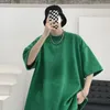 Męskie tshirty wysokie, ciężkie zamsz w krótkim rękawie Tshirt Men Summer Podstawowy moda marka INS Współczucia styl retro swobodny ubrania Y2K Top 230421