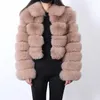 Femmes fausse fourrure Maomaokong vraie veste femmes hiver court naturel vraie dame manteau à glissière femme chaud avec col 231122