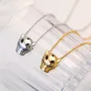 Panter ketting voor dames ontwerper voor man Ingelegd met smaragd Verguld 18K Cheetah Head Glad oppervlak kristal mode-sieraden met doos 001