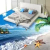 Современная картина для пола, 3D морской пейзаж, пляжная картина для пола, настенная роспись-3d обои из ПВХ, самоклеящиеся напольные обои-3d287W