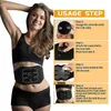 Portabel smal utrustning muskelstimulator EMS Abdominal Belt ABS Trainer LCD Display Fitness Training Hem Gym Gym Gym Viktminskning Body Slimming Belly Massager 231122