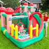 Nadmuchiwany zamek Bounce House for Kids Door Bouncer Slajd Combo Zabawa Skoczni dmucha nad zamekami maluchowy dla dzieci 2-12 z Blower Indoor Outdoor Ladybird Temat