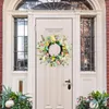 Fleurs décoratives 45 cm printemps guirlande de Pâques rustique Pastel oeuf rotin avec mixte pour la décoration de la porte d'entrée