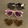 Lunettes de soleil amour dégradé enfants bébé bonbons lunettes colorées gelée en forme de coeur