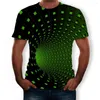 メンズTシャツ男性面白い3D Tシャツ夏めまい印刷催眠催眠男性トップシャツカジュアルハラジュク半袖パーティーメンズティー