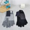 Designer knitted gloves Winter gloves Premium wool sports men's and women's quality gloves Warm gloves outdoor thickening