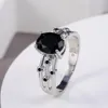 Anneaux De Mariage Femmes # 39; s Anneau De Mode Trois Rangées De Balle Accessoires Avec Jupe Noire Fille Bijoux Cadeaux En Gros Cocktail De Fiançailles