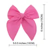 Hårtillbehör mode stor storlek Bow Hairlips For Baby Little Girls Kids Women Cotton Linne Söta Barrettes Alligator Clips