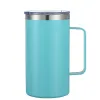 24 uncji kubek ze stali nierdzewnej Thermos Thermos Milk Cup Izolowany wina z uchwytem butelka z wodą kawy FY5197 1122