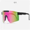 Outdoor Eyewear Cycling Glasses Double Wides Rose Red Sunglasses Wide Polarized Mirrored Lens Tr90 Frame Uv400 Protection Wih Case 202 Dhs2N