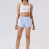 Sport-Shorts für Damen, große Taille, hohe Taille, Sommer, dünn, Yoga, Fitness, Hotpants, schnell trocknend, zum Laufen, lässig, Trainingsshorts BJ