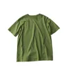 Kvinnors T-skjortor sommar söt broderi botten skjorta vit/avokado grön rund hals lösa kort ärm ren bomullst-shirt