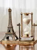 Decorative Objects Figurines Vintage Hourglass Sand Timer Home Decor Rotating Metal Sandglass Clock Office Desk Accessories Household Items 231122