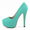 Sapatos de vestido Luxo Super High Heels14cm Moda Estilo Plataforma À Prova D 'Água Mulheres Casamento Multi Color Saltos