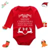 Rompers Infant born My First Christmas Baby Boys Girls Bodysuit Born Crawling Long Sleeve Jumpsuits Festival Party Gifts 231122