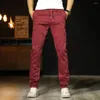 Tute da uomo Elmsk2023 Autunno coreano vestibilità manica dritta moda business casual pantaloni micro elastici