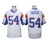 Fotbollsfilm 7 Alex Moran Jersey Blue Mountain State 54 Thad Castle Purple White Team Color College Syble Stitched and Brodery Pure Cotton University