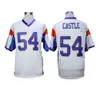 Football Movie 7 Alex Moran Jerseys Blue Mountain State 54 Thad Castle Purple White Team Color College oddychający i hafty czysty cotton University