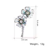 Brooches Elegant Flower Enamel Women Jewelry Lady Plant Luxury Rhinestone Accessories Corsage Party Wedding Brooch Pins