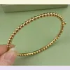 Fashion Classic Lucky Link Chain Beads Bracelet roestvrij staal voor 18K vergulde gouden S925 Silver van Womengirls Wedding8050640