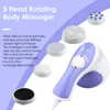 Leg Massagers 5 headers spin body massager ontspannings Toon afslanke verlies gewicht brandvet volledig massage apparaat 230422