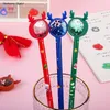 4Pcs Cute Christmas Pailletten Neutral Stift 0,5 mm Schwarze Tinte Cartoon Kreative Geschenke Schreibwaren Schreibwerkzeug Signatur