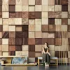 Bakgrundsbilder Custom Nordic Simple Geometric Wood Grain Wallpaper för vardagsrum sovrum bakgrund väggmålning papper hem dekoration