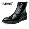 Dress 38-46 Men Boots Patent Leather Autumn Fashion Brogue Shoes Comfortable Brand Black Green Safety Gladiator Ankle Flats Cool Gift 231122